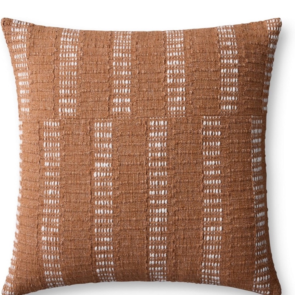 Loloi 22x22 Pillow Cover in Rust/Ivory